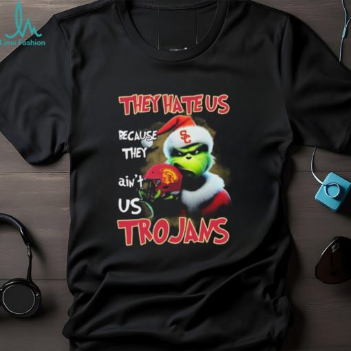 Santa Grinch Christmas They Hate Us Because Ain’t Us USC Trojans Shirt