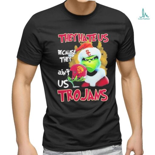 Santa Grinch Christmas They Hate Us Because Ain’t Us USC Trojans T shirt