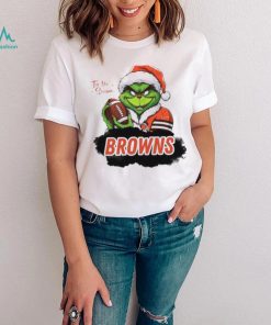 Santa Grinch Cleveland Browns Tis the Season Christmas 2023 Shirt