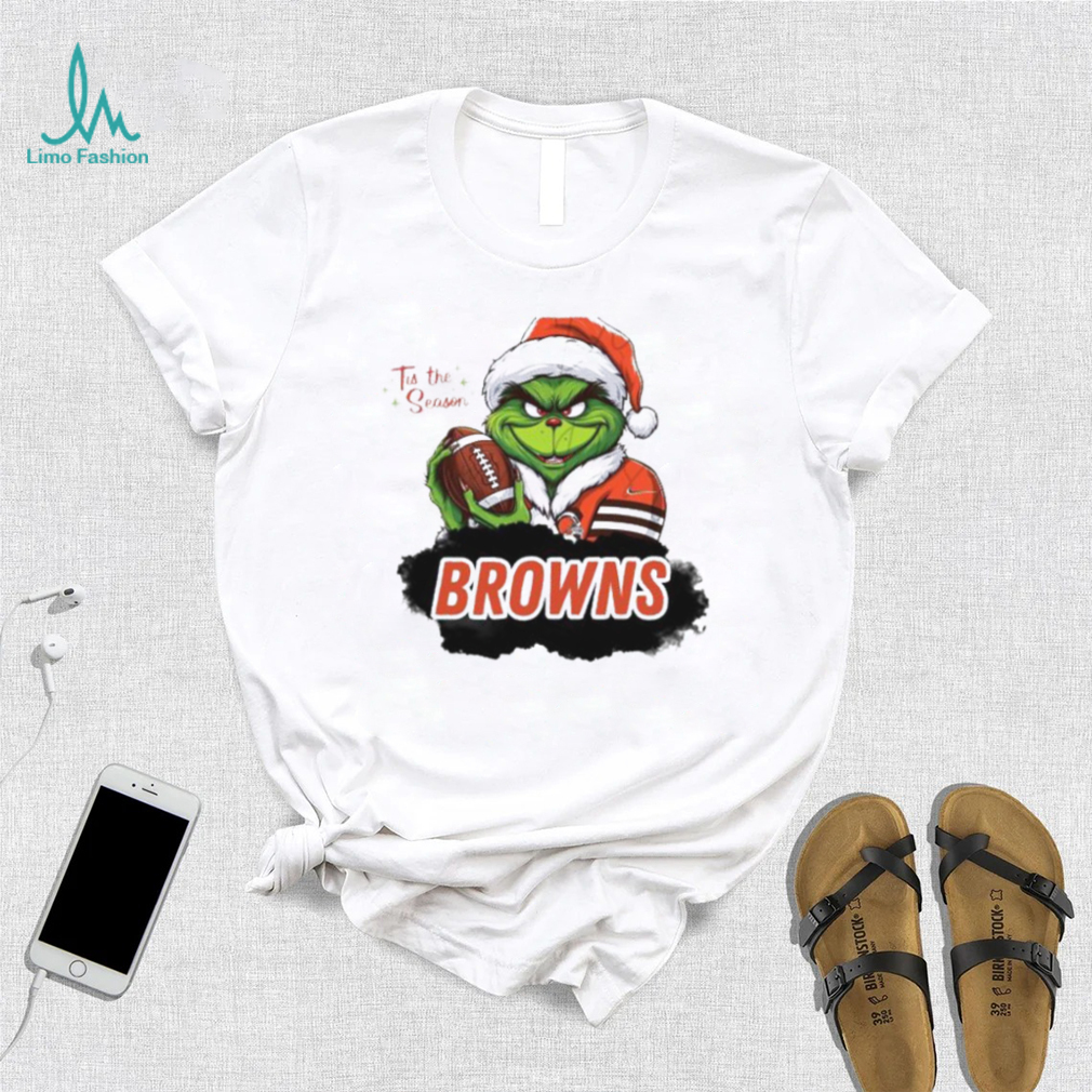 Santa Grinch Cleveland Browns Tis the Season Christmas 2023 Shirt Santa Grinch Cleveland Browns Tis the Season Christmas 2023 Shirt