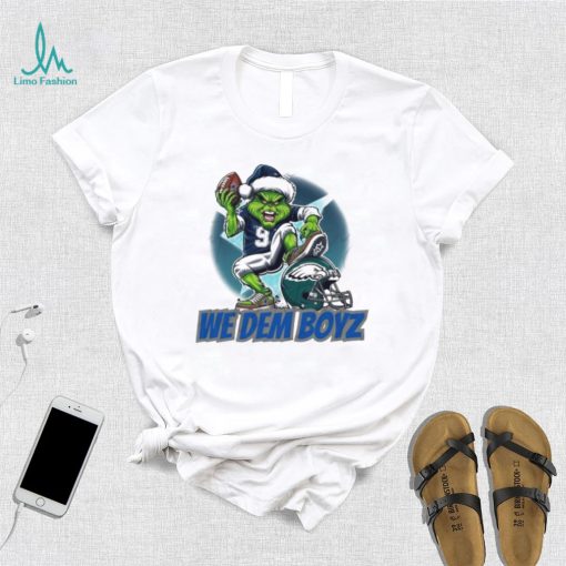 Santa Grinch Dallas Cowboys vs Philadelphia Eagles We Dem Boyz Merry Christmas 2023 Shirt