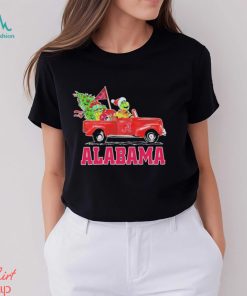 Santa Grinch Drive Truck Alabama Crimson Tide Christmas Shirt