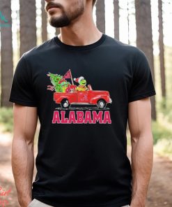 Santa Grinch Drive Truck Alabama Crimson Tide Christmas Shirt