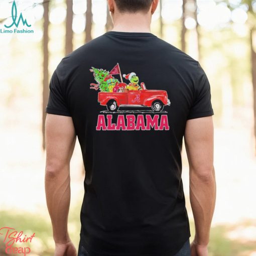 Santa Grinch Drive Truck Alabama Crimson Tide Christmas Shirt