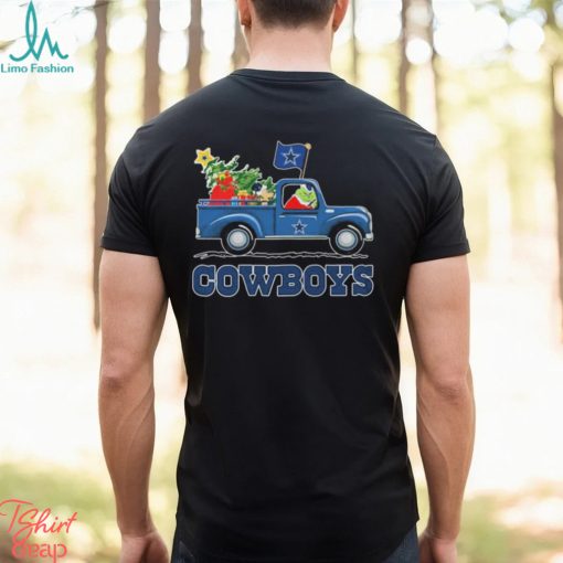 Santa Grinch Drive Truck Dallas Cowboys Christmas Shirt