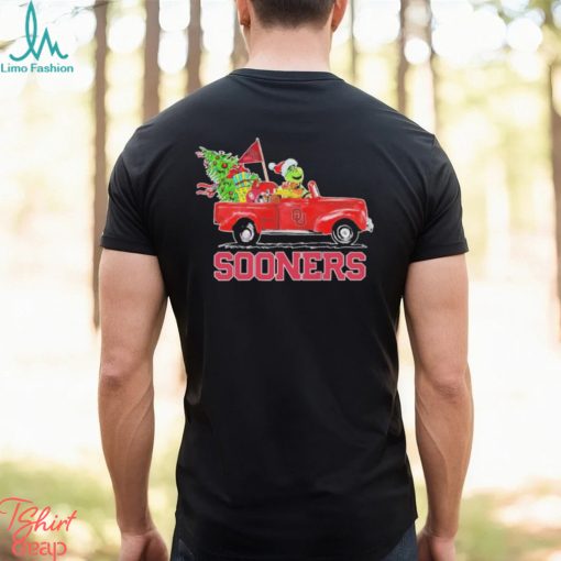 Santa Grinch Drive Truck Oklahoma Sooners Christmas Shirt