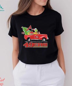 Santa Grinch Drive Truck San Francisco 49ers Christmas Shirt