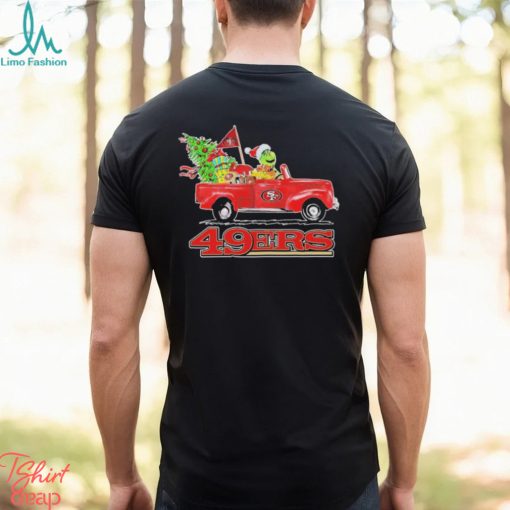 Santa Grinch Drive Truck San Francisco 49ers Christmas Shirt
