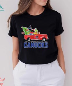 Santa Grinch Drive Truck Vancouver Canucks Christmas Shirt