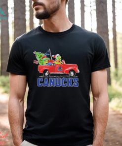 Santa Grinch Drive Truck Vancouver Canucks Christmas Shirt