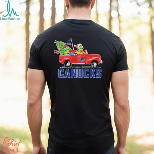 Santa Grinch Drive Truck Vancouver Canucks Christmas Shirt