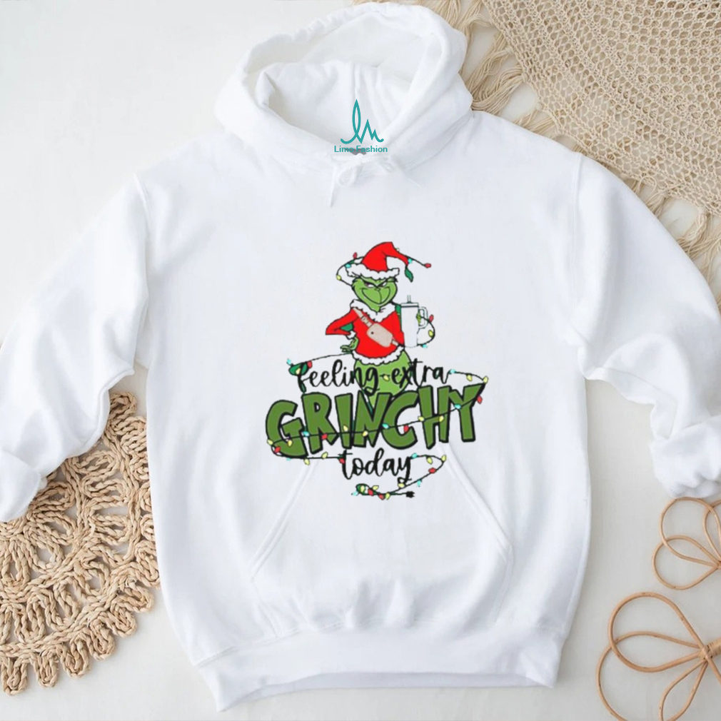 Santa Grinch Feeling Extra Grinchy Today Christmas Lightning 2023 T Shirt Santa Grinch Feeling Extra Grinchy Today Christmas Lightning 2023 T Shirt
