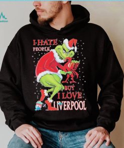 Santa Grinch I Hate People But I Love My Liverpool Christmas Shirt