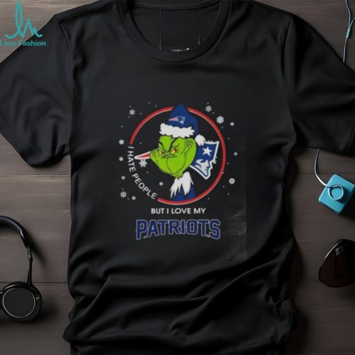 Santa Grinch I Hate People But I Love My New England Patriots Christmas Shirt