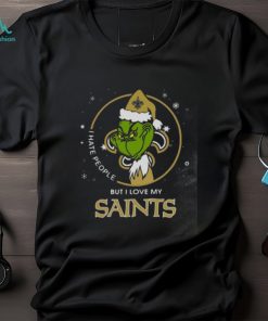 Santa Grinch I Hate People But I Love My New Orleans Saints Christmas Shirt