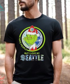 Santa Grinch I Hate people but i love my Seattle Sport Team Merry Christmas 2023 Shirt