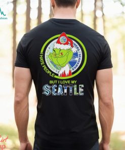 Santa Grinch I Hate people but i love my Seattle Sport Team Merry Christmas 2023 Shirt