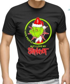 Santa Grinch I hate people Slipknot merry christmas shirt