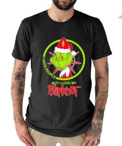 Santa Grinch I hate people Slipknot merry christmas shirt