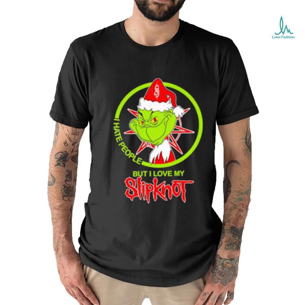 Santa Grinch I hate people Slipknot merry christmas shirt Santa Grinch I hate people Slipknot merry christmas shirt