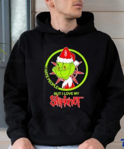 Santa Grinch I hate people Slipknot merry christmas shirt