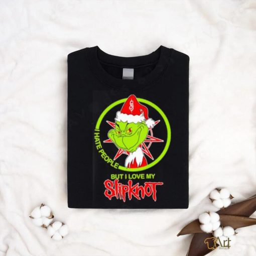 Santa Grinch I hate people Slipknot merry christmas shirt