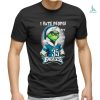 Santa Grinch I hate people but I love my Philadelphia Eagles shirt