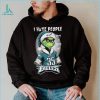 Santa Grinch I hate people but I love my philadelphia eagles Boston Scott christmas Shirt