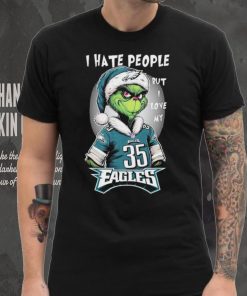 Santa Grinch I hate people but I love my philadelphia eagles Boston Scott christmas Shirt, hoodie, sweater, long sleeve and tank top Santa Grinch I hate people but I love my philadelphia eagles Boston Scott christmas Shirt