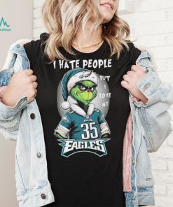 Santa Grinch I hate people but I love my philadelphia eagles Boston Scott christmas Shirt, hoodie, sweater, long sleeve and tank top Santa Grinch I hate people but I love my philadelphia eagles Boston Scott christmas Shirt