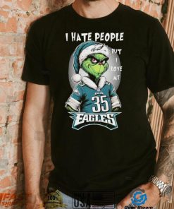 Santa Grinch I hate people but I love my philadelphia eagles Boston Scott christmas Shirt, hoodie, sweater, long sleeve and tank top Santa Grinch I hate people but I love my philadelphia eagles Boston Scott christmas Shirt