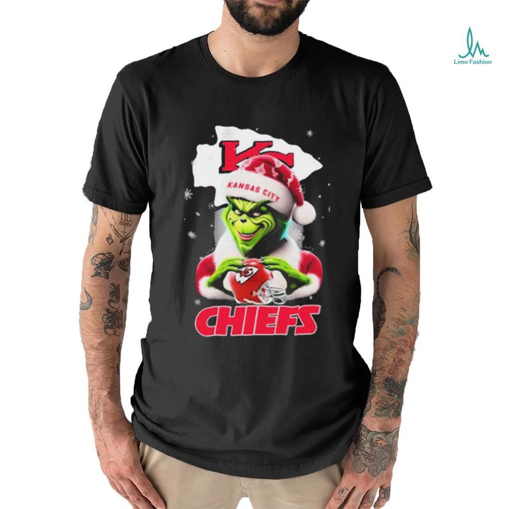 Santa Grinch Love Kansas City Chiefs Christmas Shirt Santa Grinch Love Kansas City Chiefs Christmas Shirt