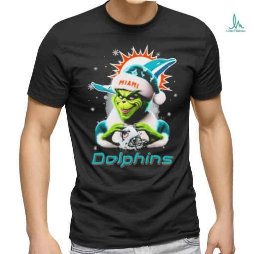 Santa Grinch Love Miami Dolphins Christmas Shirt