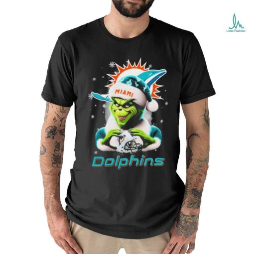 Santa Grinch Love Miami Dolphins Christmas Shirt