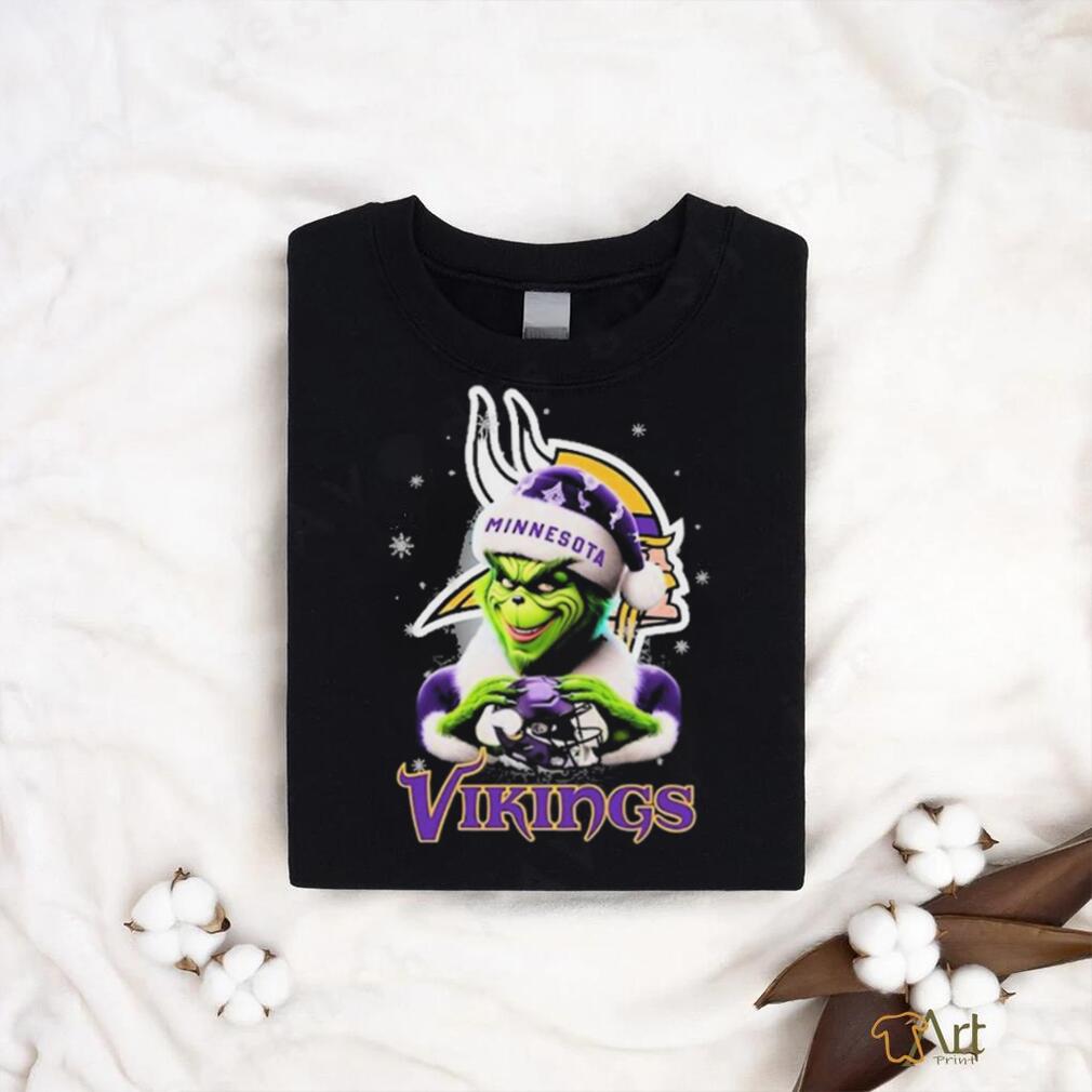 Santa Grinch Love Minnesota Vikings Christmas Shirt Santa Grinch Love Minnesota Vikings Christmas Shirt