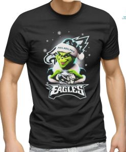 Santa Grinch Love Philadelphia Eagles Christmas Shirt