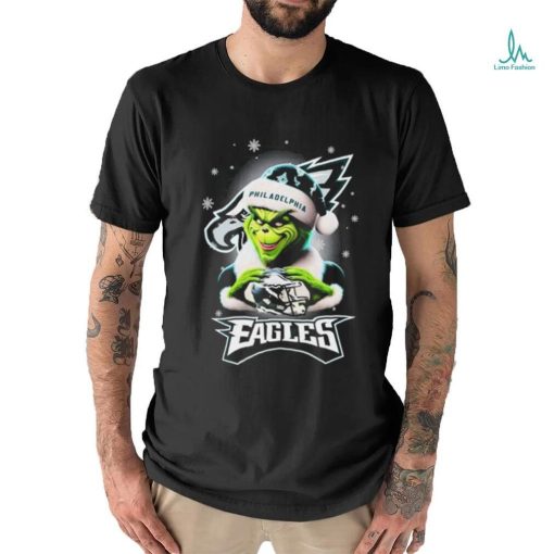 Santa Grinch Love Philadelphia Eagles Christmas Shirt