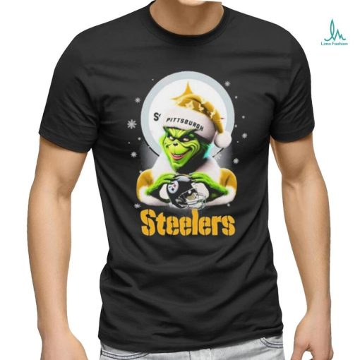 Santa Grinch Love Pittsburgh Steelers Christmas Shirt