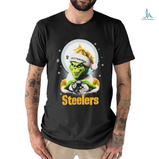 Santa Grinch Love Pittsburgh Steelers Christmas Shirt