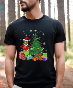 Santa Grinch Merry Christmas Tree 2023 T shirt