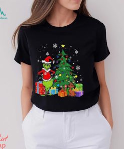 Santa Grinch Merry Christmas Tree 2023 T shirt