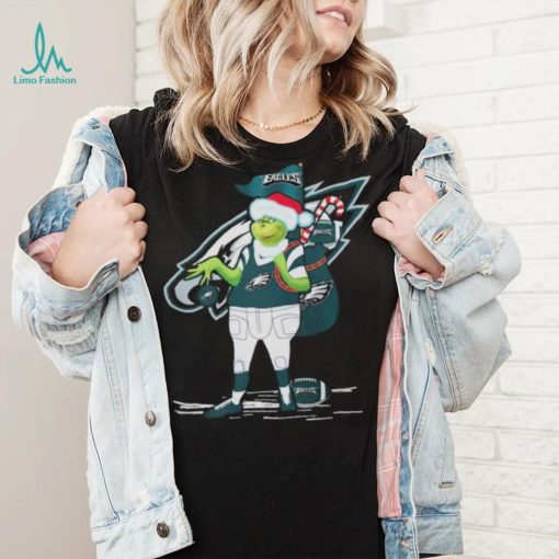 Santa Grinch Philadelphia Eagles Gift Christmas 2023 Shirt