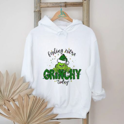 Santa Grinch Santa Hat Green Feeling Extra Grinchy Today shirt