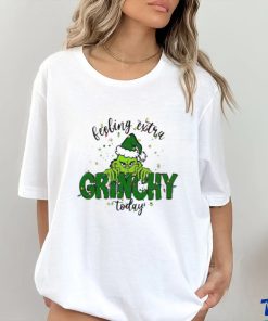 Santa Grinch Santa Hat Green Feeling Extra Grinchy Today shirt