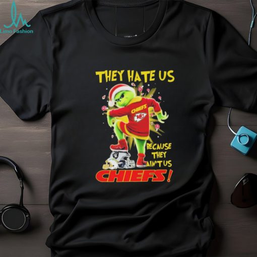 Santa Grinch Stomp They Hate Us Because They Ain’t Us Kansas City Chiefs Christmas Shirt