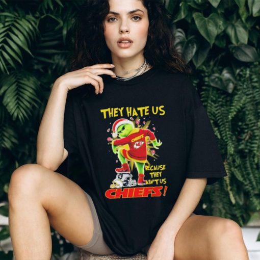 Santa Grinch Stomp They Hate Us Because They Ain’t Us Kansas City Chiefs Christmas Shirt