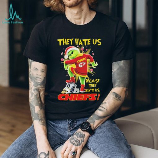 Santa Grinch Stomp They Hate Us Because They Ain’t Us Kansas City Chiefs Christmas Shirt