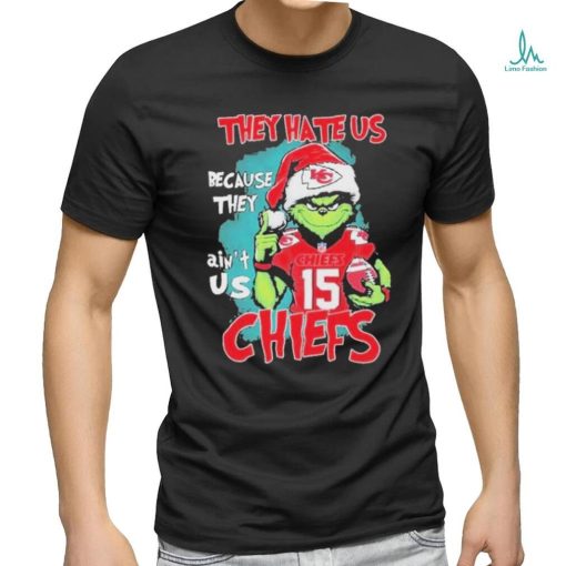Santa Grinch They Hate Us Because Ain’t Us Kansas City Chiefs Christmas Shirt