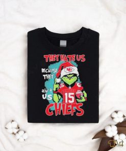 Santa Grinch They Hate Us Because Ain’t Us Kansas City Chiefs Christmas Shirt