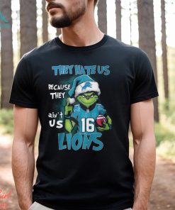 Santa Grinch They Hate Us Because They Ain’t Us Detroit Lions Shirt